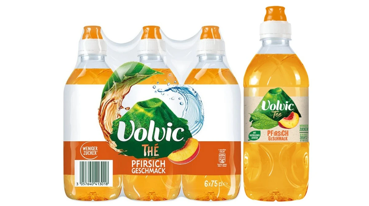 VOLVIC Tee Sportcap Pfirsich 6 x 7.5 dl