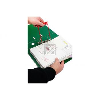 D-CLIP Bündelungsbügel mit Etikette 393124 rot, Lochung 60/80mm 100 Stk.