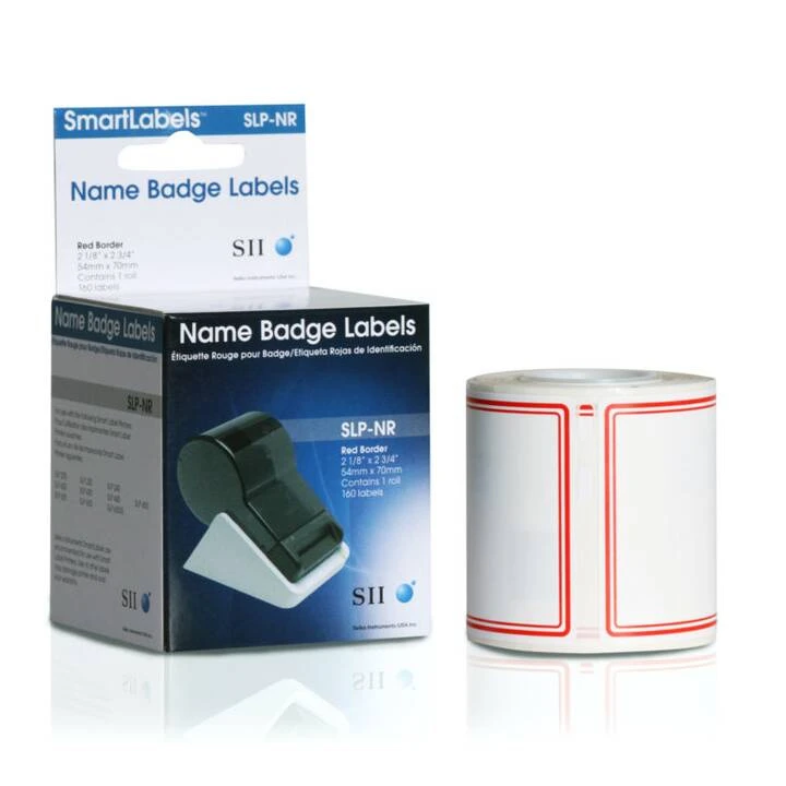 Seiko Instruments Red Name Badge Labels 54 x 70 mm
