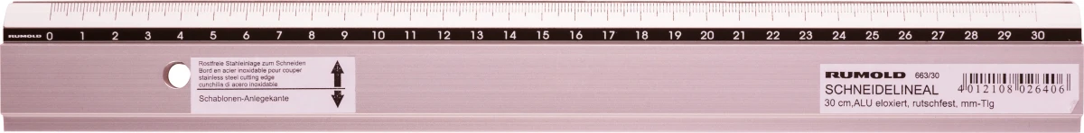 RUMOLD Zeichen-Schneidelineal 30cm (663/30)