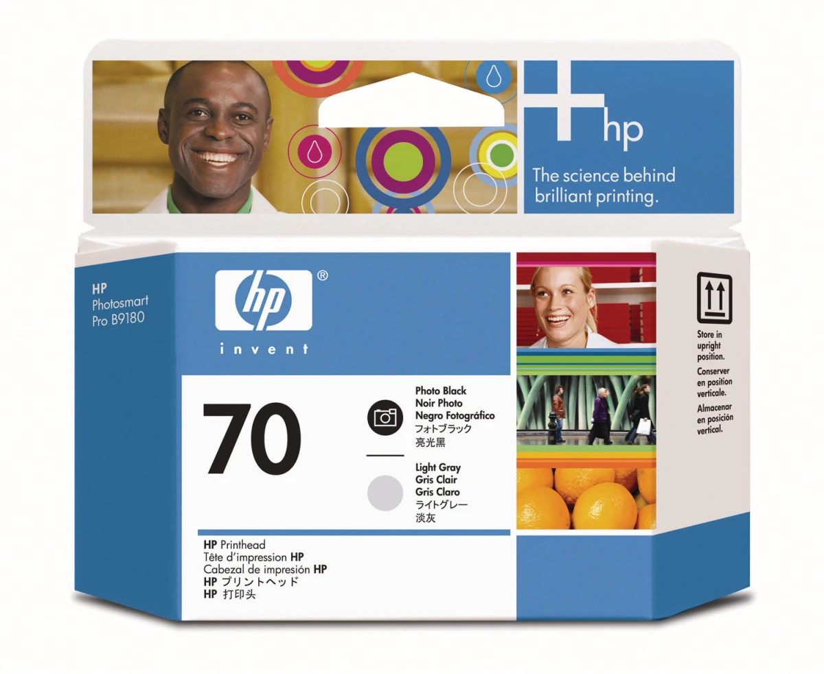 HP Druckkopf 70 ph-schw./lg-grey