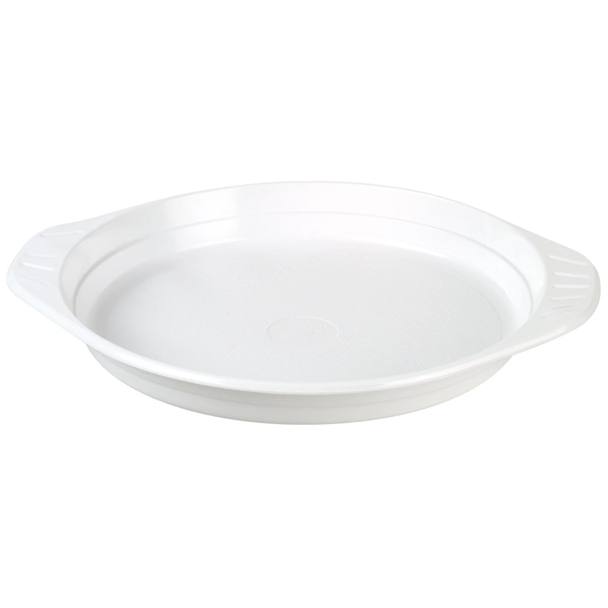 Einweg-Teller rund mit Griff, 100 Stück