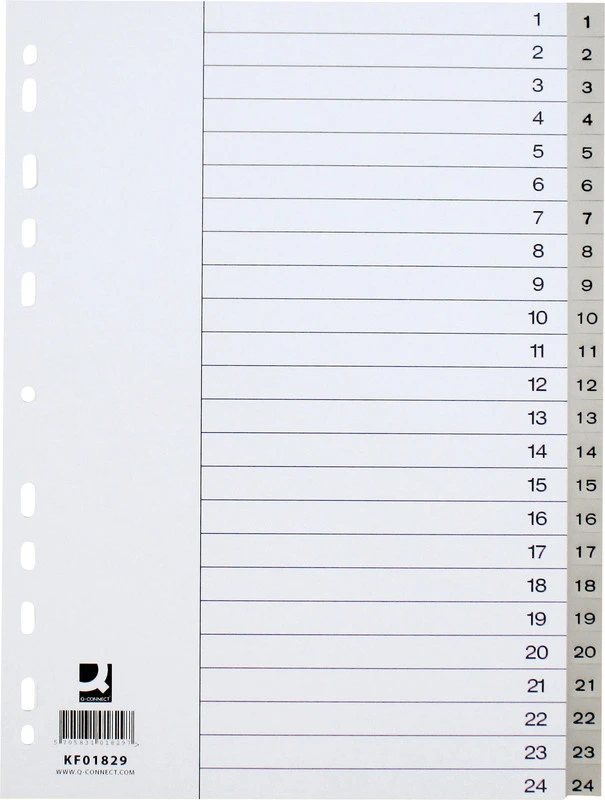 Q-CONNECT Zahlenregister 1 - 24