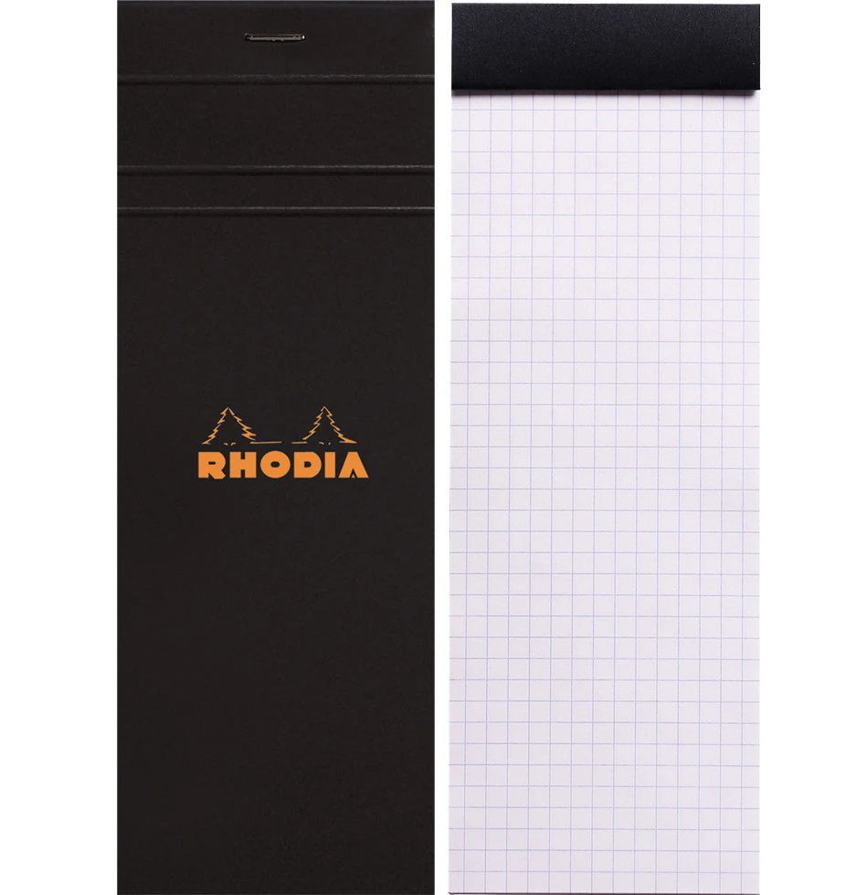 RHODIA Notizblock schwarz 74x210mm