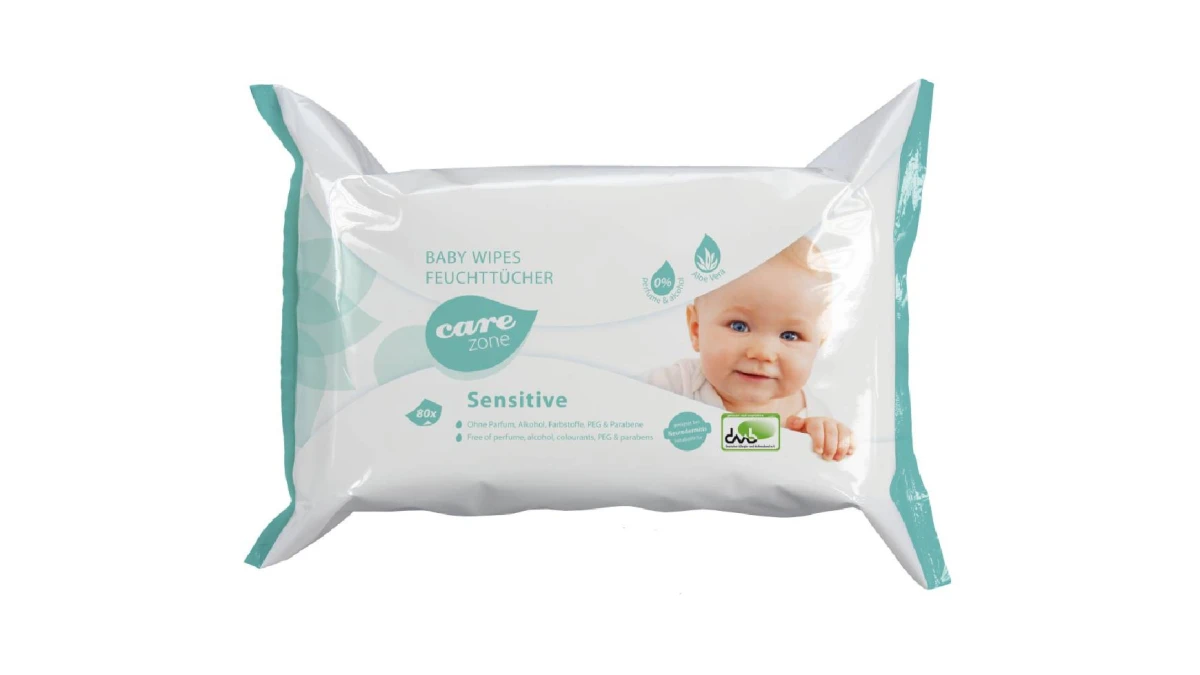 CARE ZONE Pflege-/Reinigungstücher Babywipes Sensitive 80 Stück