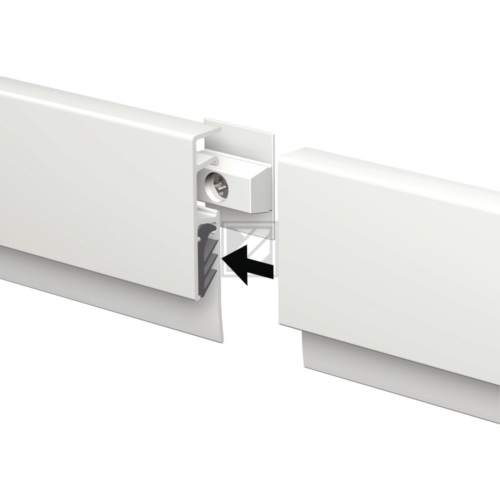 MAUL Klemmleiste MAULgrip 100cm 6245802 weiss, Alu