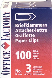 SMART OFFICE Büroklammern Gr.3 - 100 Stk.