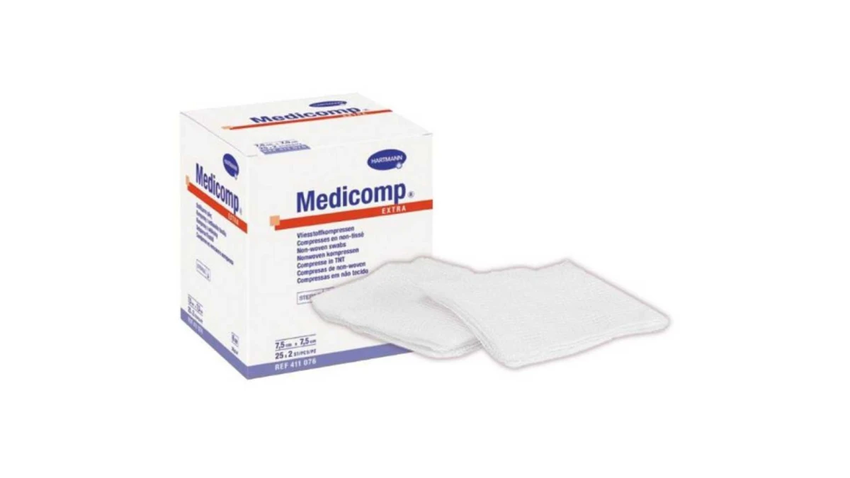MEDICOMP Vliesstoffkompressen 6-fach 50 Stück