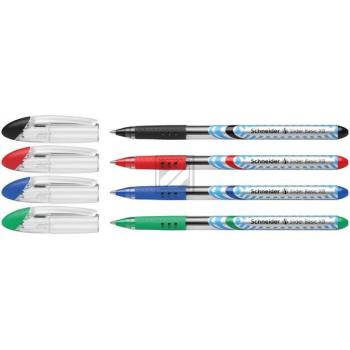 SCHNEIDER Kugelschreiber Slider XB 151294 assortiert, Etui 4 Stück