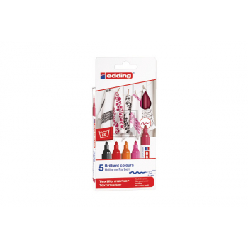 EDDING Textilmarker 4500 3949 Warm Color 5 Stück