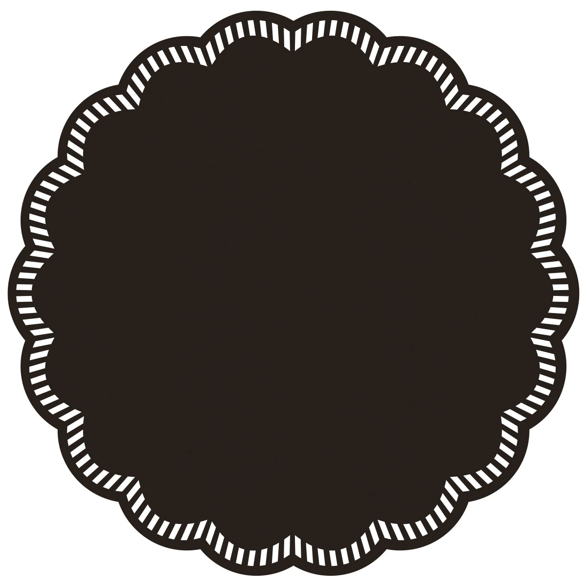 Deckchen/Untersetzer UNI schwarz, 9-lagig, rund, Ø 9 cm