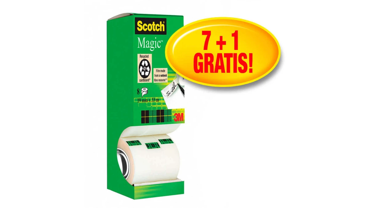SCOTCH Magic Tape 19 mm x 33 m - 8 Rollen