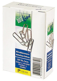 BÜROLINE Büroklammern Gr.2 - 1000 Stück