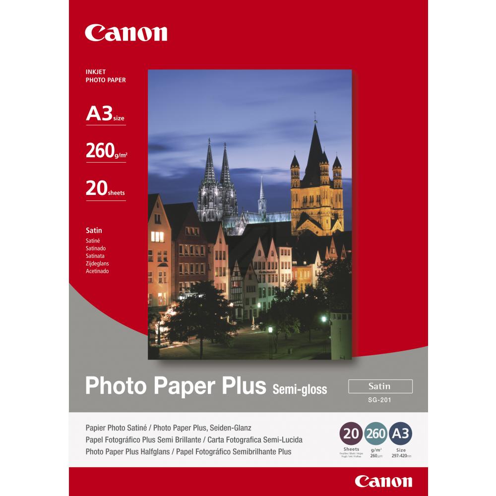 Canon Fotopapier glänzend 20 Blatt DIN A3 260 g/m² (1686B026, SG-201)