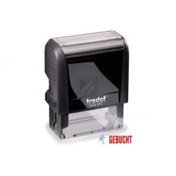 TRODAT Stempel Gebucht 4912OFFIC blau/rot 47x18mm