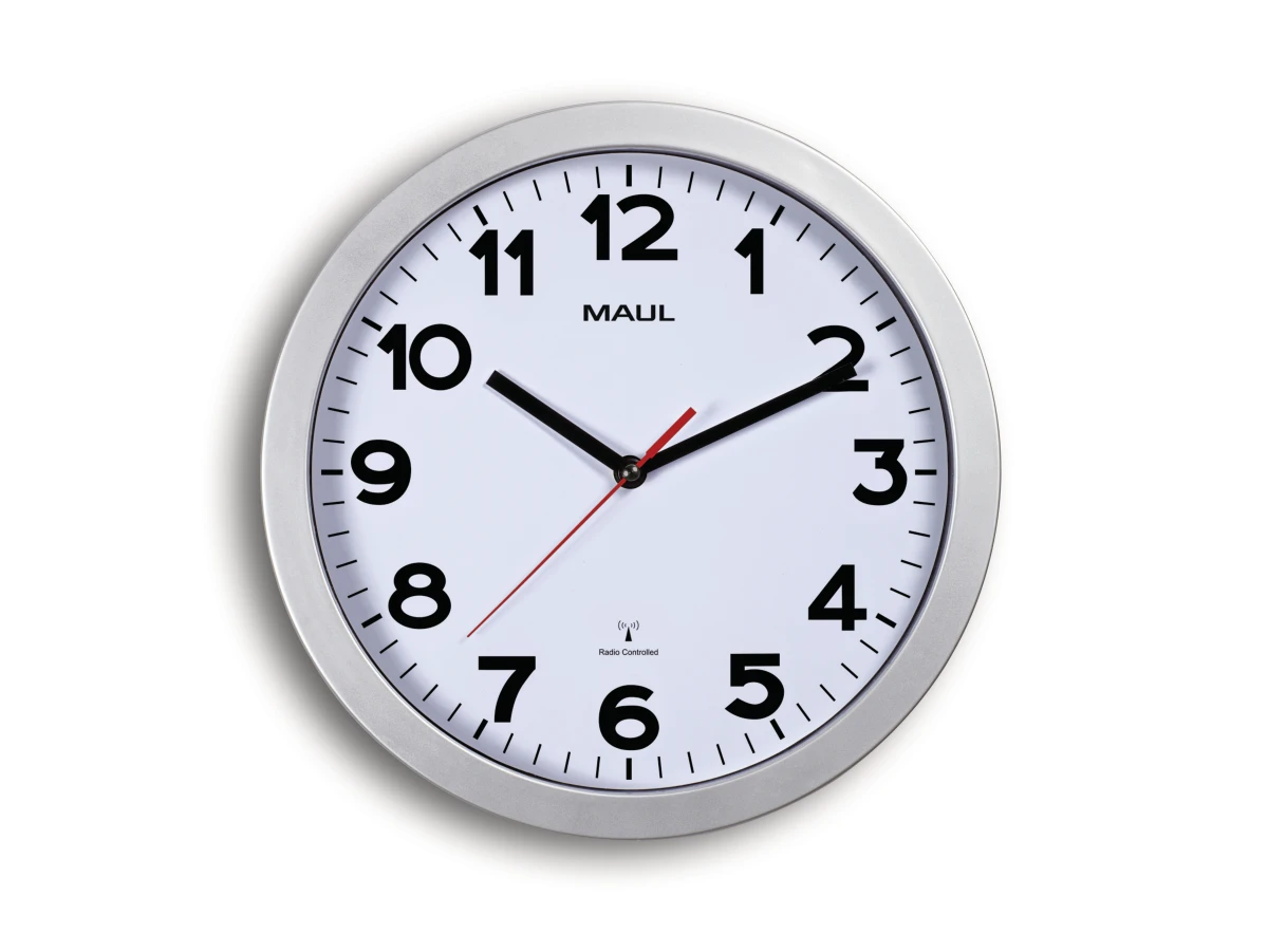 MAUL Wanduhr silber - MAULstep 30RC  - 30 cm