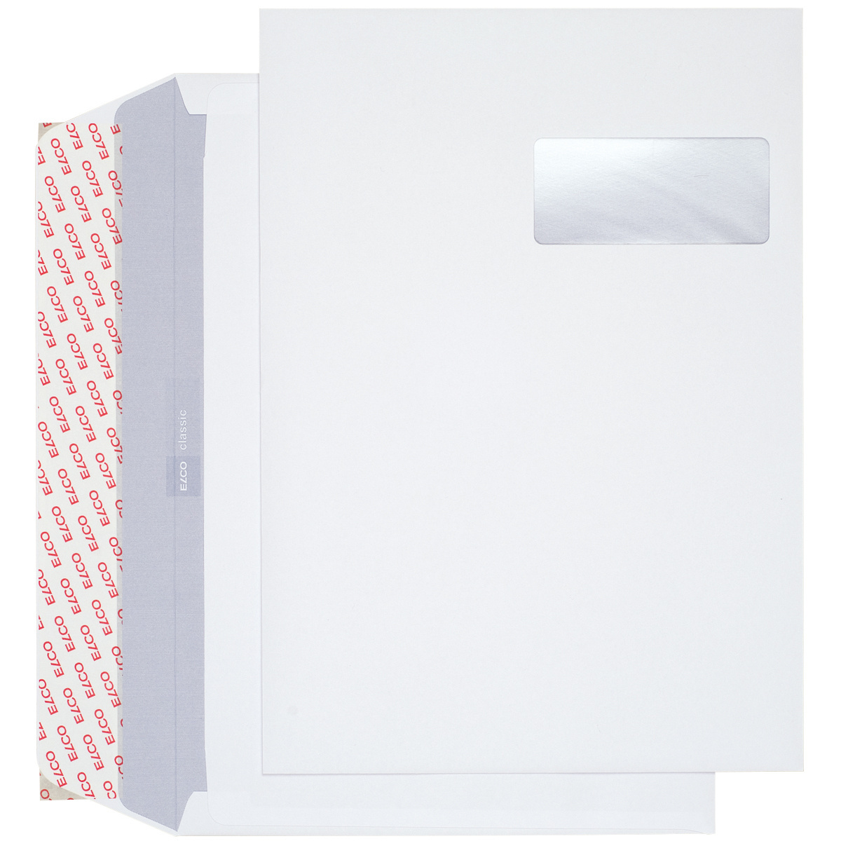 ELCO Briefumschläge Classic C4 324 x 229 mm, weiss, Fenster rechts, Pack à 250 Stück