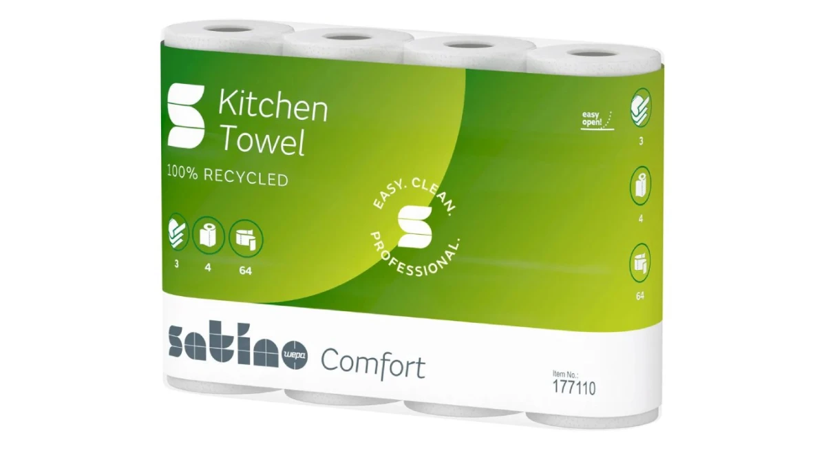 SATINO Haushaltsrollen Comfort 3-lagig, 4 Rollen