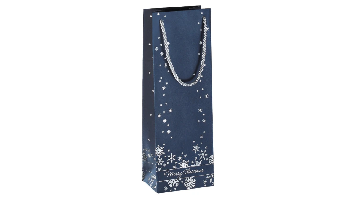 Geschenktaschen "Schneeflocken" mit Silberprägung