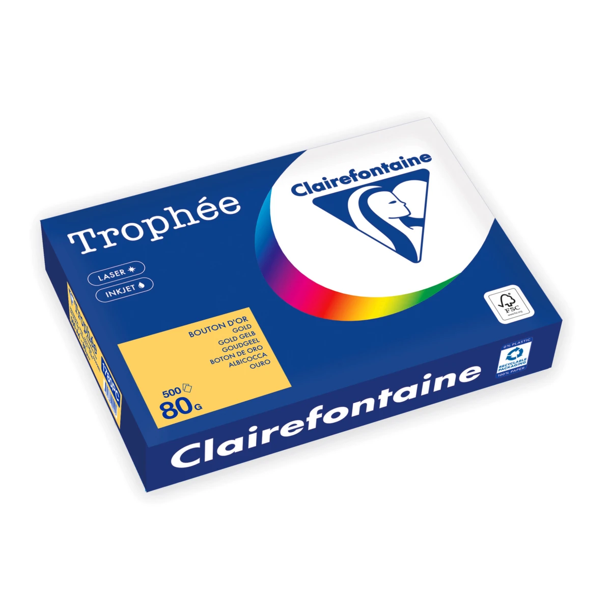 CLAIREFONTAINE Kopierpapier Trophée Intensiv A4, 80 g/m², 500 Blatt