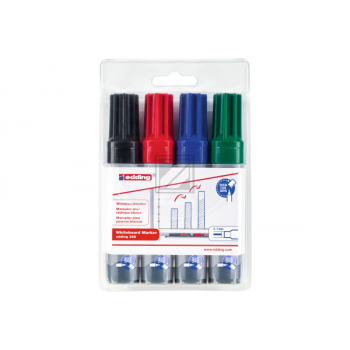 EDDING Whiteboard Marker 365 2-7mm 365-E4 schwarz,rot,blau,grün 4 Stk.