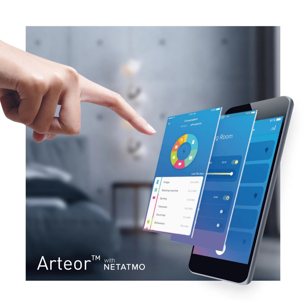 Legrand Arteor with Netatmo Mikromodul für Rollladen