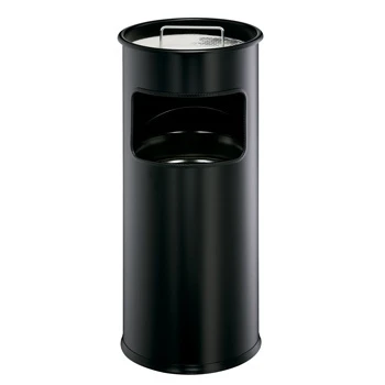 DURABLE Papierkorb Metall mit Ascher rund