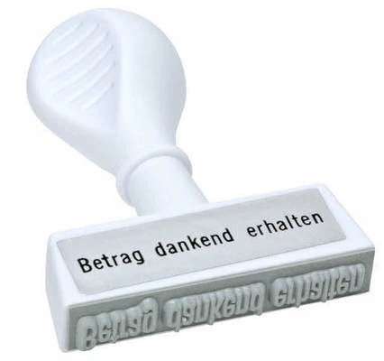WEDO Textstempel "Betrag dankend erhalten"