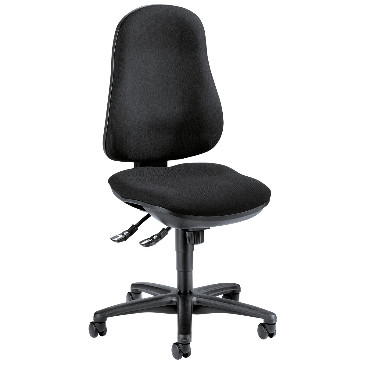 Bürodrehstuhl Comfort ohne Armlehnen - schwarz