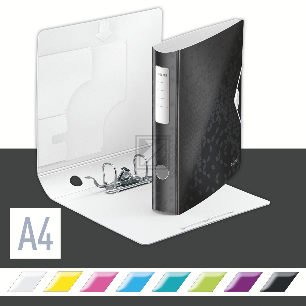 LEITZ Ordner 180° WOW 5cm 11070095 schwarz A4