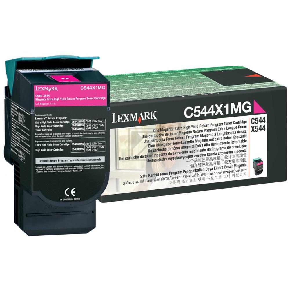 Lexmark Toner-Kit Prebate magenta HC plus (C544X1MG)