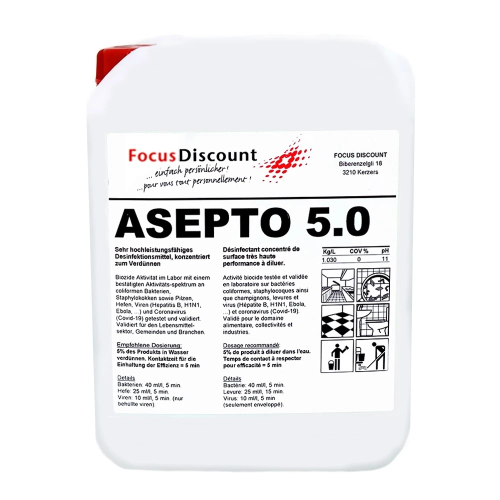 FOCUS Flächendesinfektionsmittel Asepto 5.0, 5 L