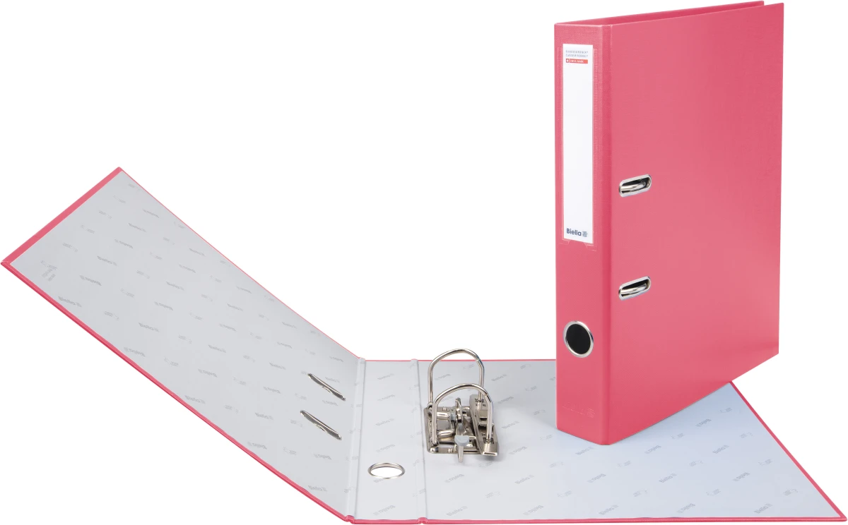 Biella Bundesordner mit 4 cm Rückenbreite, rosa