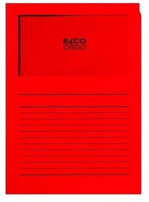 ELCO Ordo Classico mit Linien, intensivrot, Pack à 100 Stück