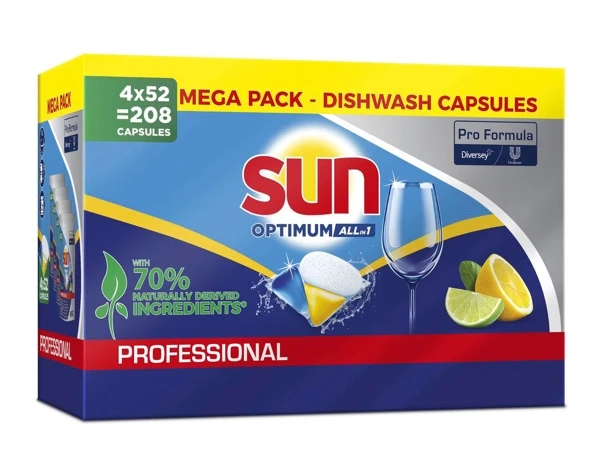 SUN Geschirrspültabs Optimum All in 1 Professional 4 x 52 Stück