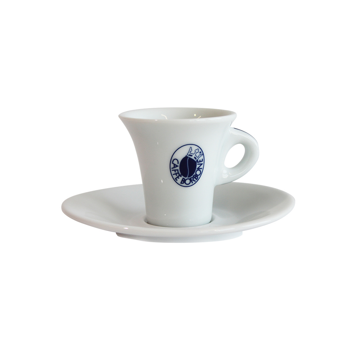 Borbone Espresso Tasse mit Unterteller, weiss , pack à 6 Stück