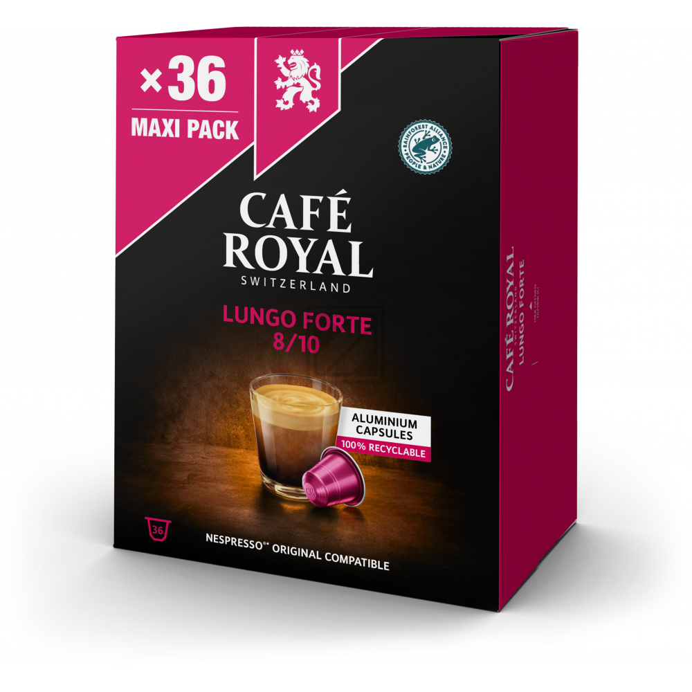 CAFEROYAL Kaffeekapseln Alu 10169702 Lungo Forte 36 Stk.