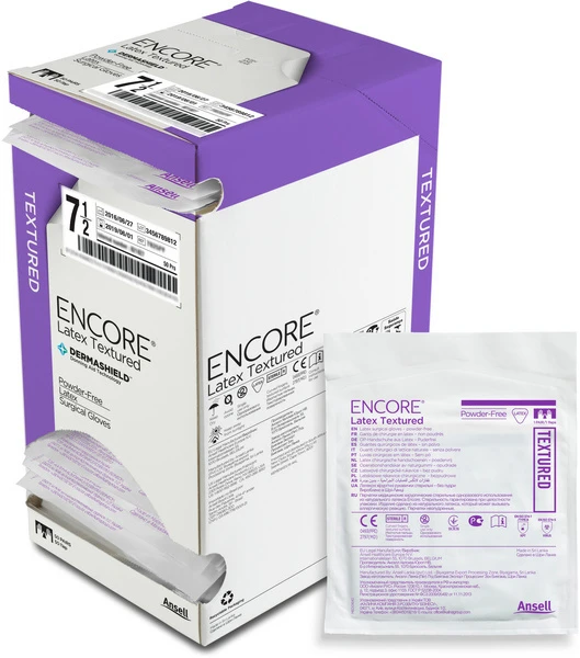 ENCORE OP-Handschuhe Latex Textured Gr. 6.5, 50 Paar