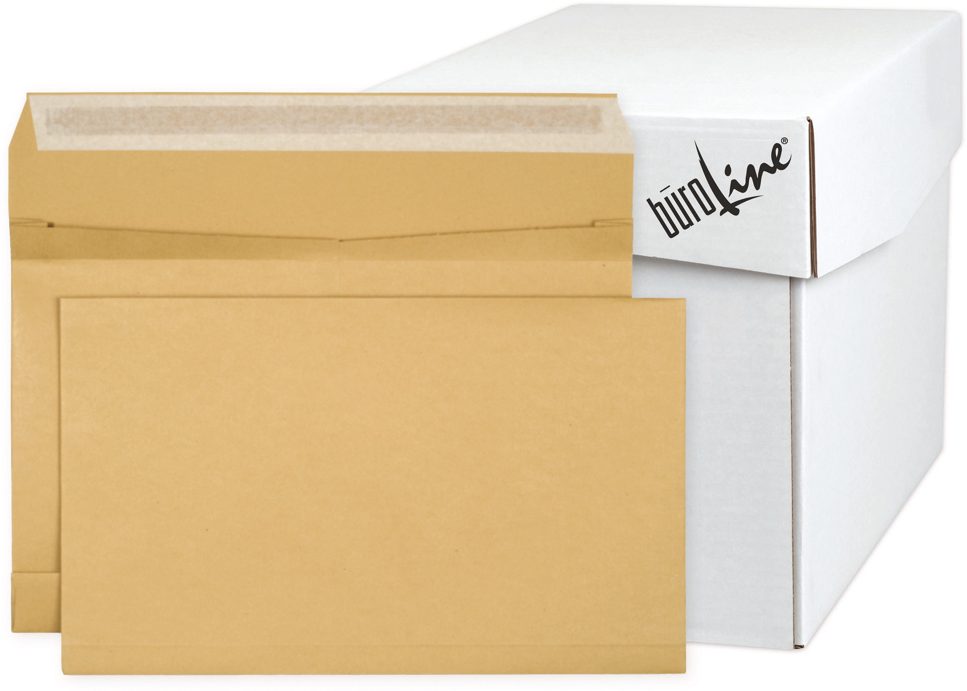 ELCO Aktenfaltenkuverts B4 353 x 250 mm, braun, mit Bodenfalte 5 cm, Pack à 250 Stück