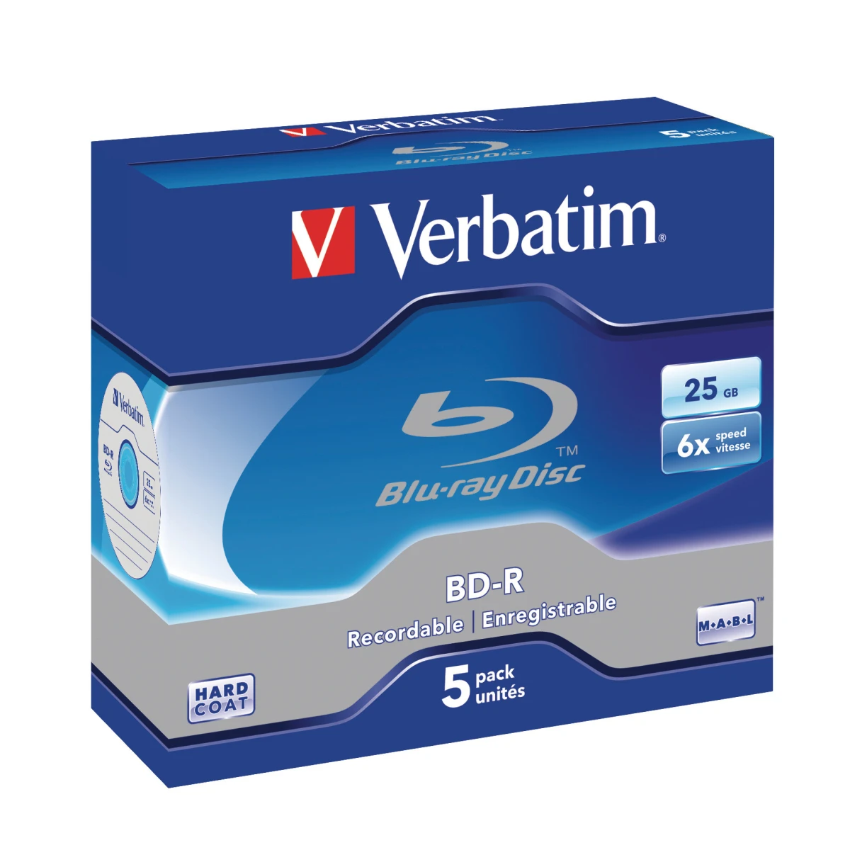 Verbatim 5-Pack Blu-Ray BD-R 6x 25GB Aufnehmbar