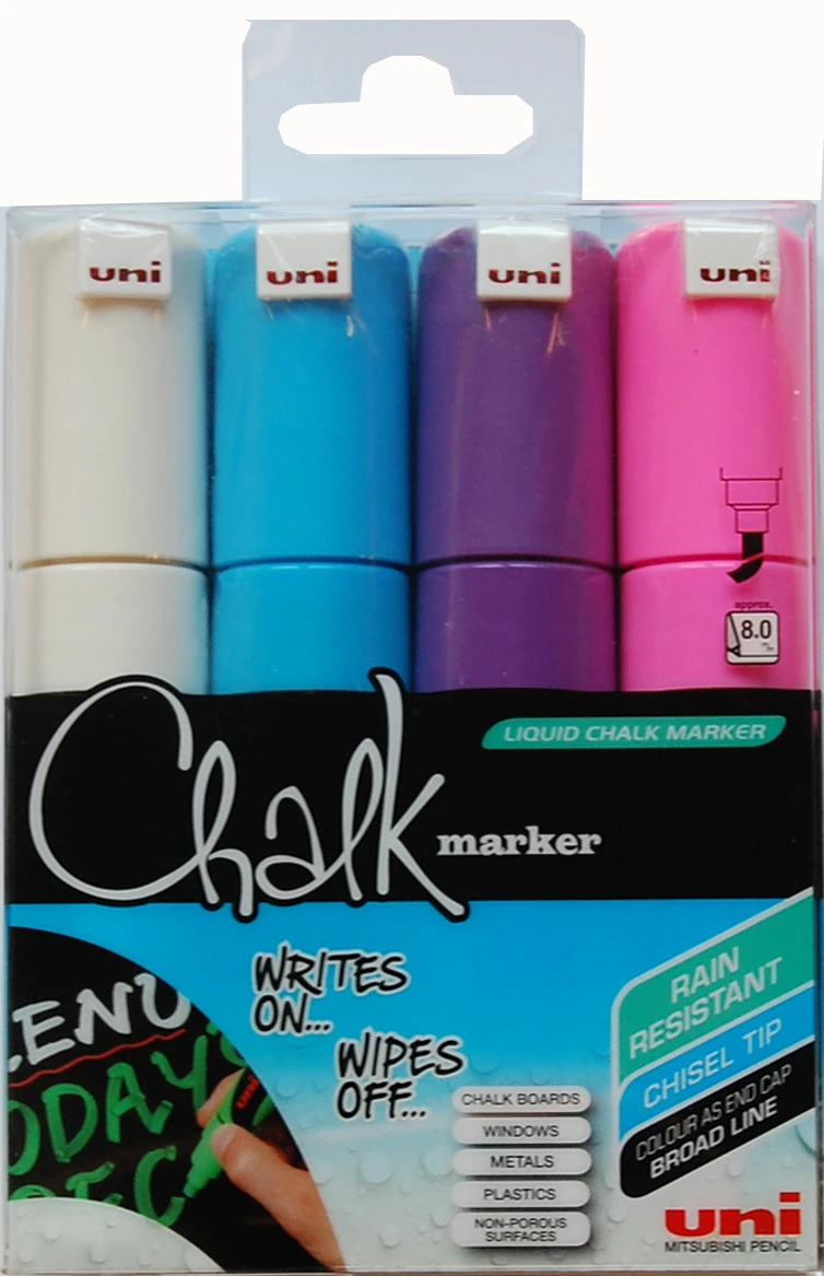 UNI-BALL Chalk Marker 8 mm (PWE8M.4C.2)