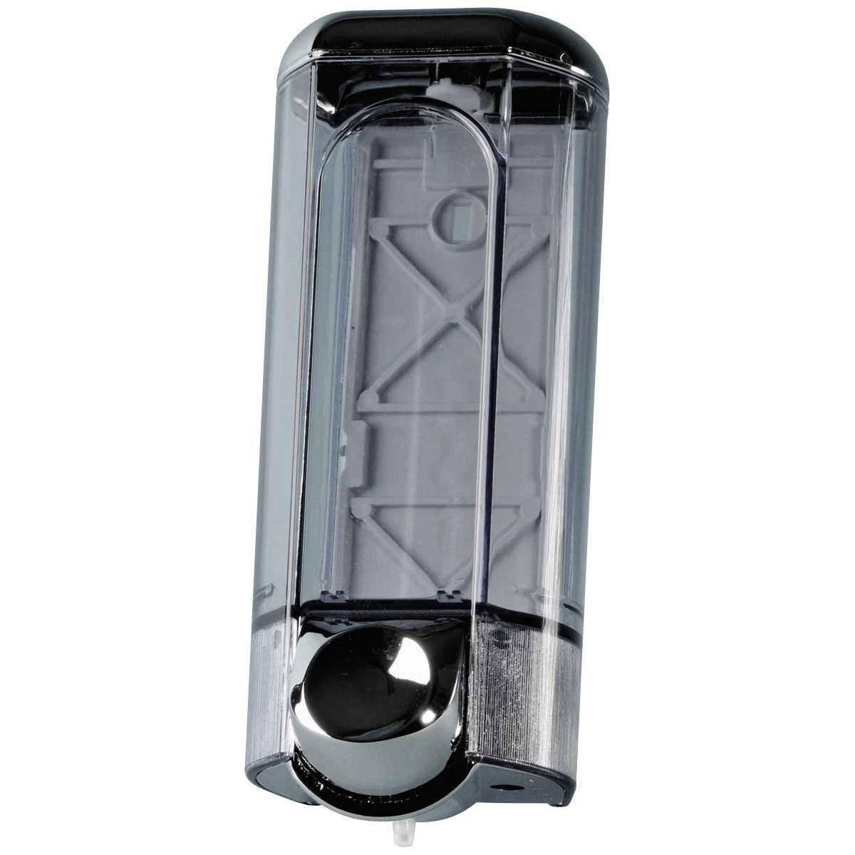 Manueller Seifenspender für 800 ml, chrom-transparent