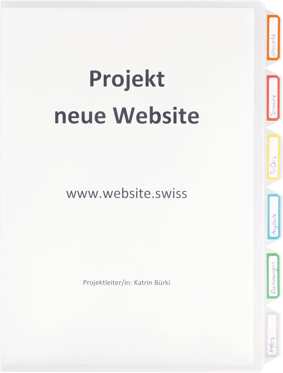 KOLMA Sichthüllen A4 mit 6 Tabs