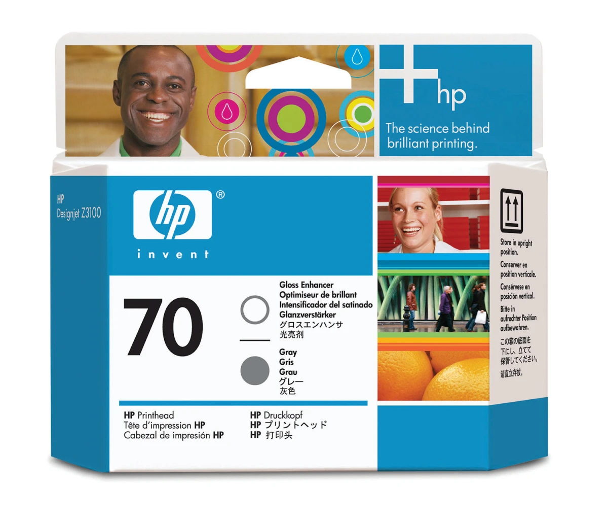 HP Druckkopf 70 gloss/grey