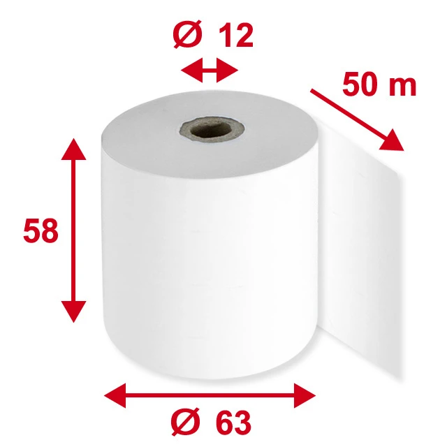 Thermorollen 58 mm x 50 m, 5 Stück