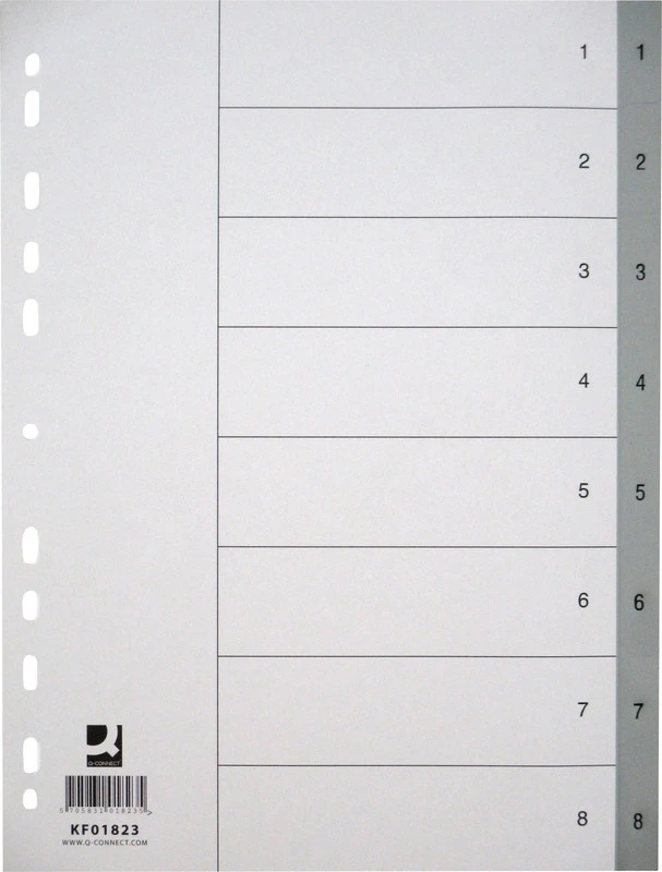 Q-CONNECT Zahlenregister 1 - 8