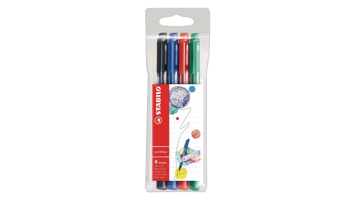 STABILO pointMax 0.8 mmPointmax Premium-Fineliner 4 Farben - GRATIS ab 150.- CHF