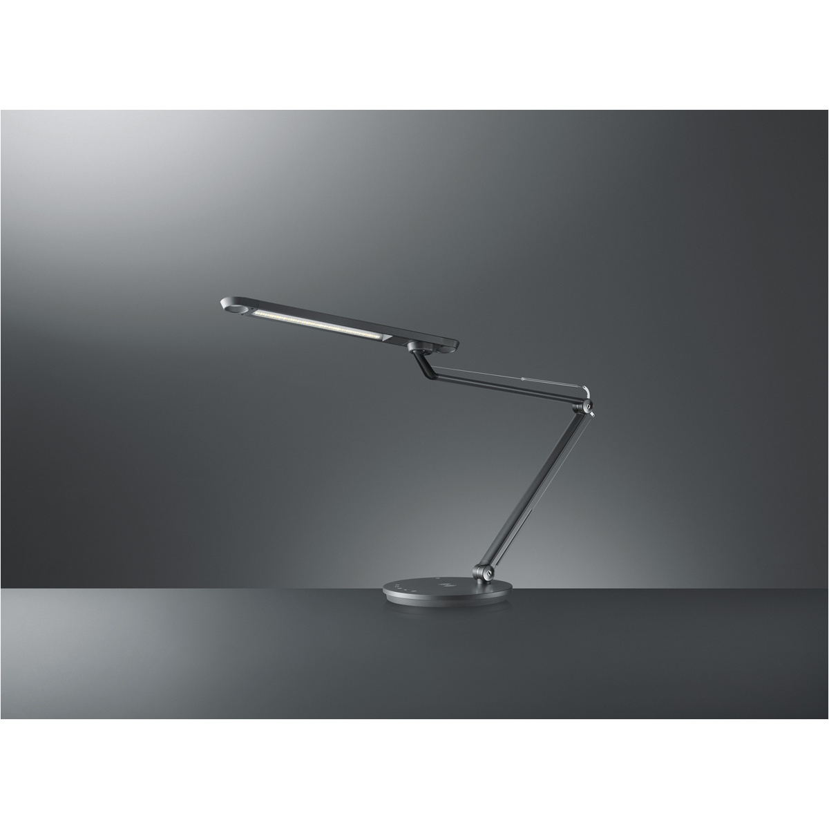 LED Smart Tischlampe mit Wireless Charger, anthrazit, 12 Watt