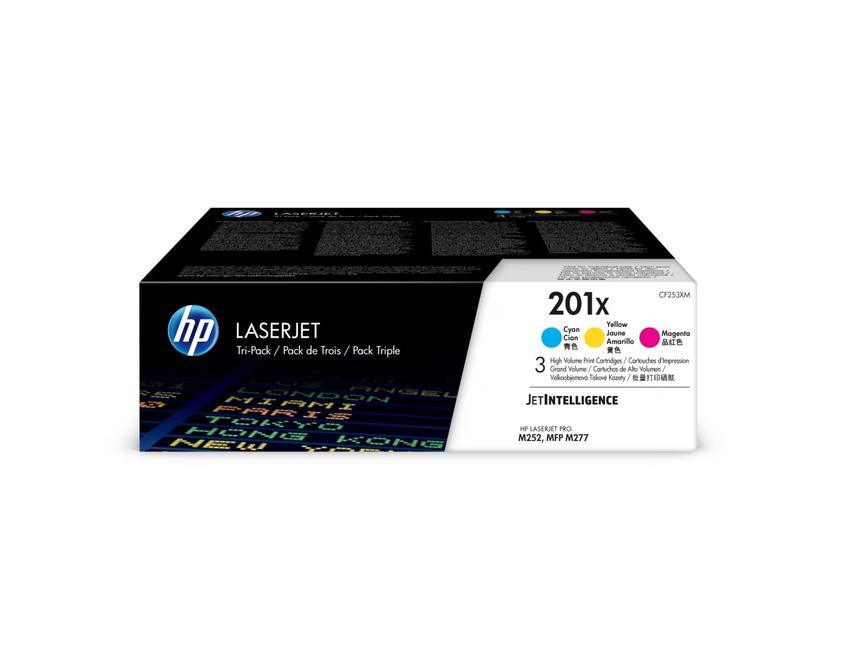 HP Toner Tri-Pack 201X CMY