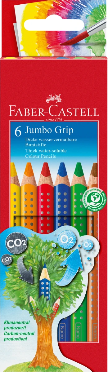 FABER-CASTELL Farbstifte Jumbo GRIP 6 Farben